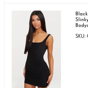 Black body con dress from pretty little thing
